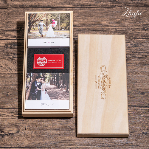 | 婚宴-200張謝卡木盒組 | 相片謝卡 結婚謝卡 婚禮謝卡產品圖